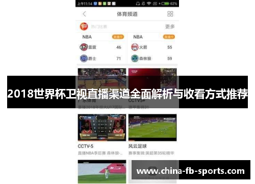 2018世界杯卫视直播渠道全面解析与收看方式推荐